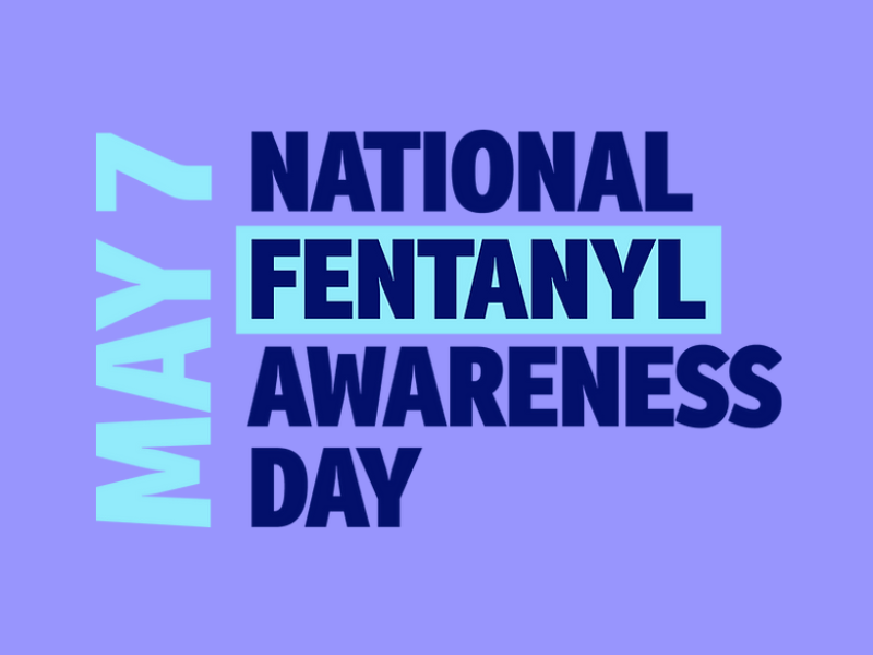 purple and blue nation fentanyl awareness day logo