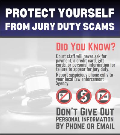 Jury Duty Scam Poster