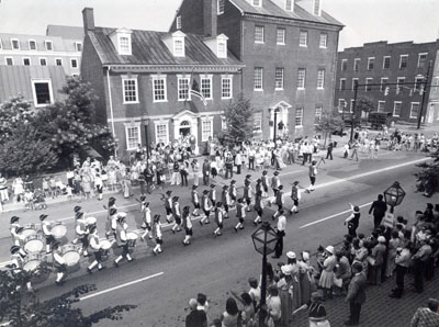 Bicentennial Parade Passes Gadsby's Tavern (1976)