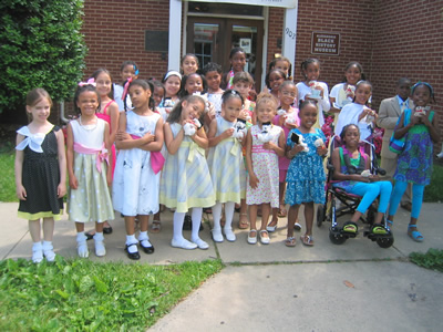 Children at the Teddy Bear Tea at the  Black History Museum 