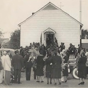 Carver school, black-and-white photograph