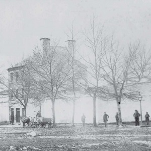The former Franklin and Armfield slave pen, during the Civil War