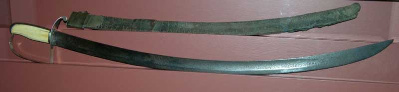 War of 1812 Sword and Scabbard, from the collection of Alexandria's History Museum