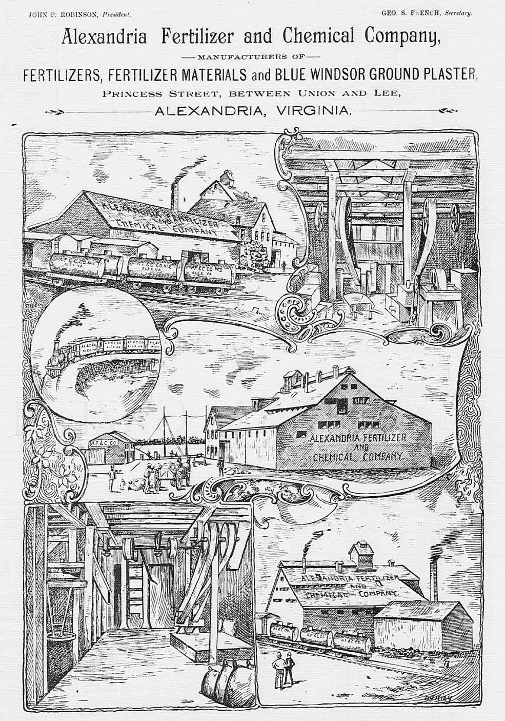Advertisement for the Alexandria Fertilizer and Chemical Company, Alexandria Gazette, September 16, 1893. 