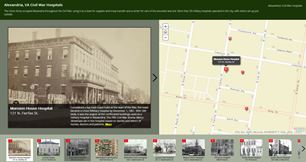 Civil War Hospitals Story-Map, first page