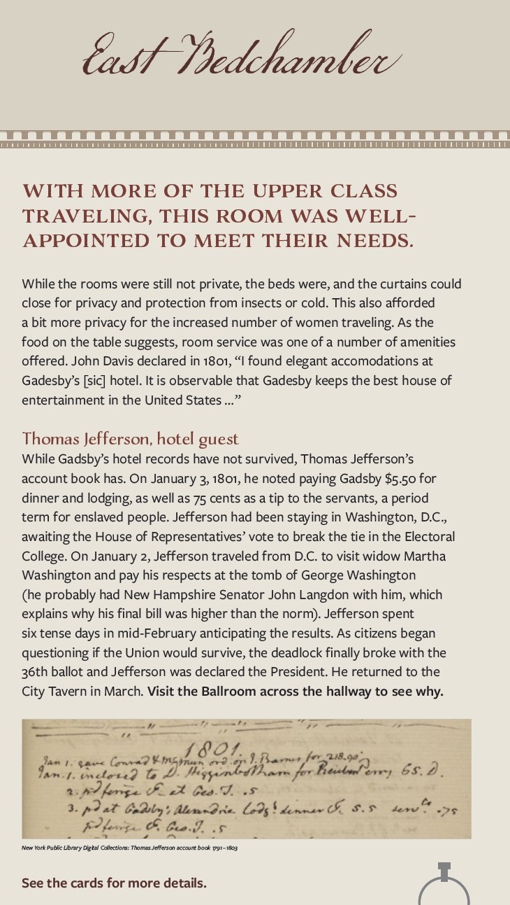 Exhibit Panel, East Bedchamber