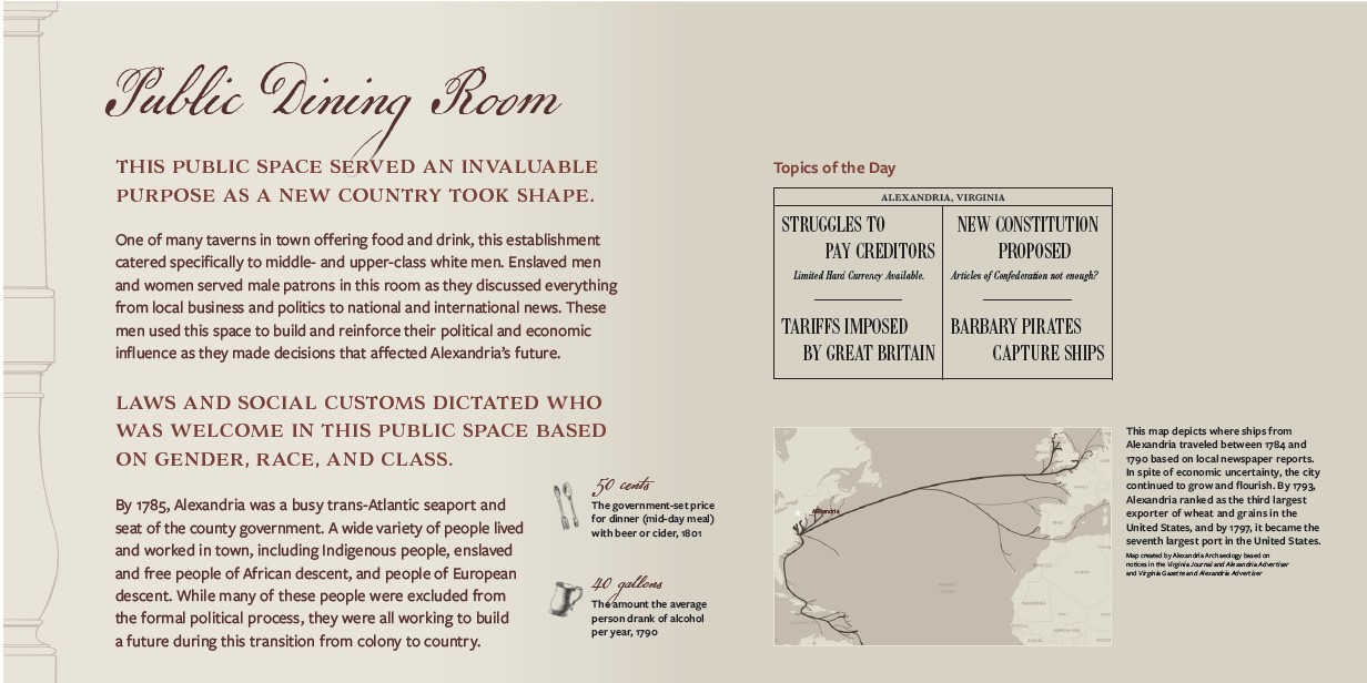 Exhibit Panel, Public Dining Room