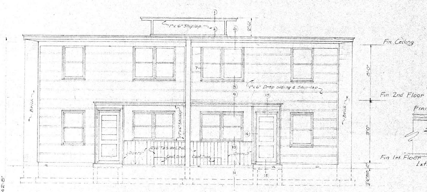 Ramsey Homes First Draft Elevation 1941