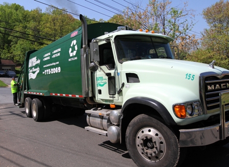 Photo of a recycling truck