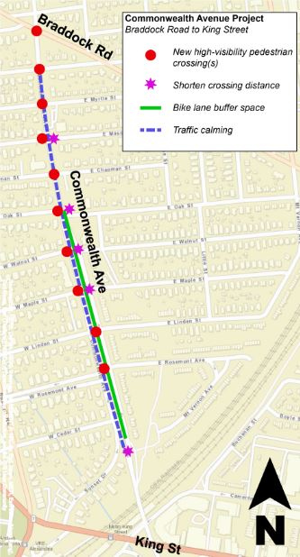  A draft conceptual map of potential improvements on Commonwealth Avenue.