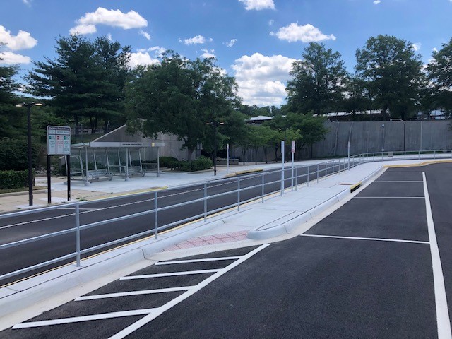 Completed Van Dorn Street Kiss and Ride area improvements