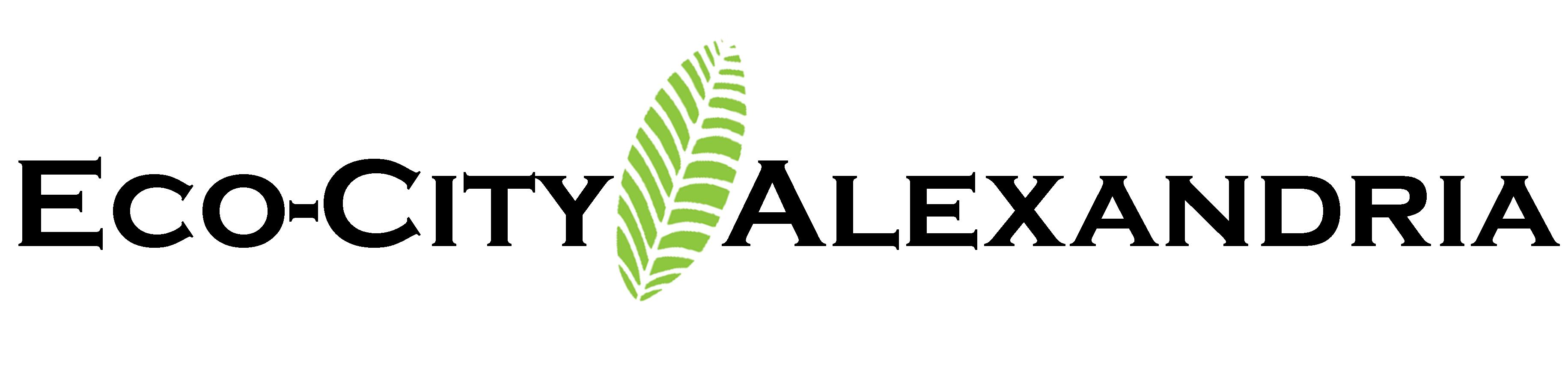 Logo reading "Eco-City Alexandria" with a stylized leaf