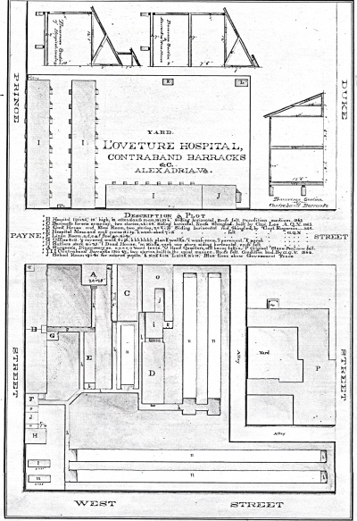 L'Ouverture Hospital, Quartermaster map with elevations.