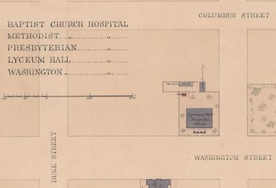 Lyceum Hall Hospital, Quartermaster map.