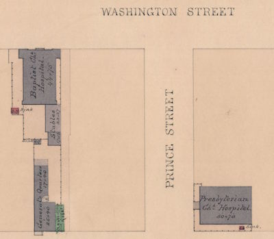 Second Presbyterian Church Hospital, Quartermaster map