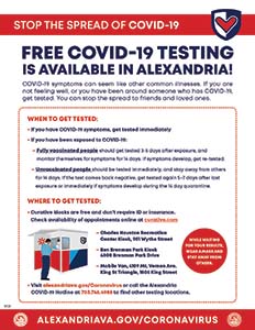 COVID-19 Free Testing Flyer 8.5x11 9/7/21 English
