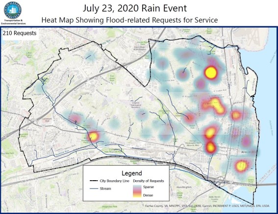 July 23, 2020 Alex311 Heat Map