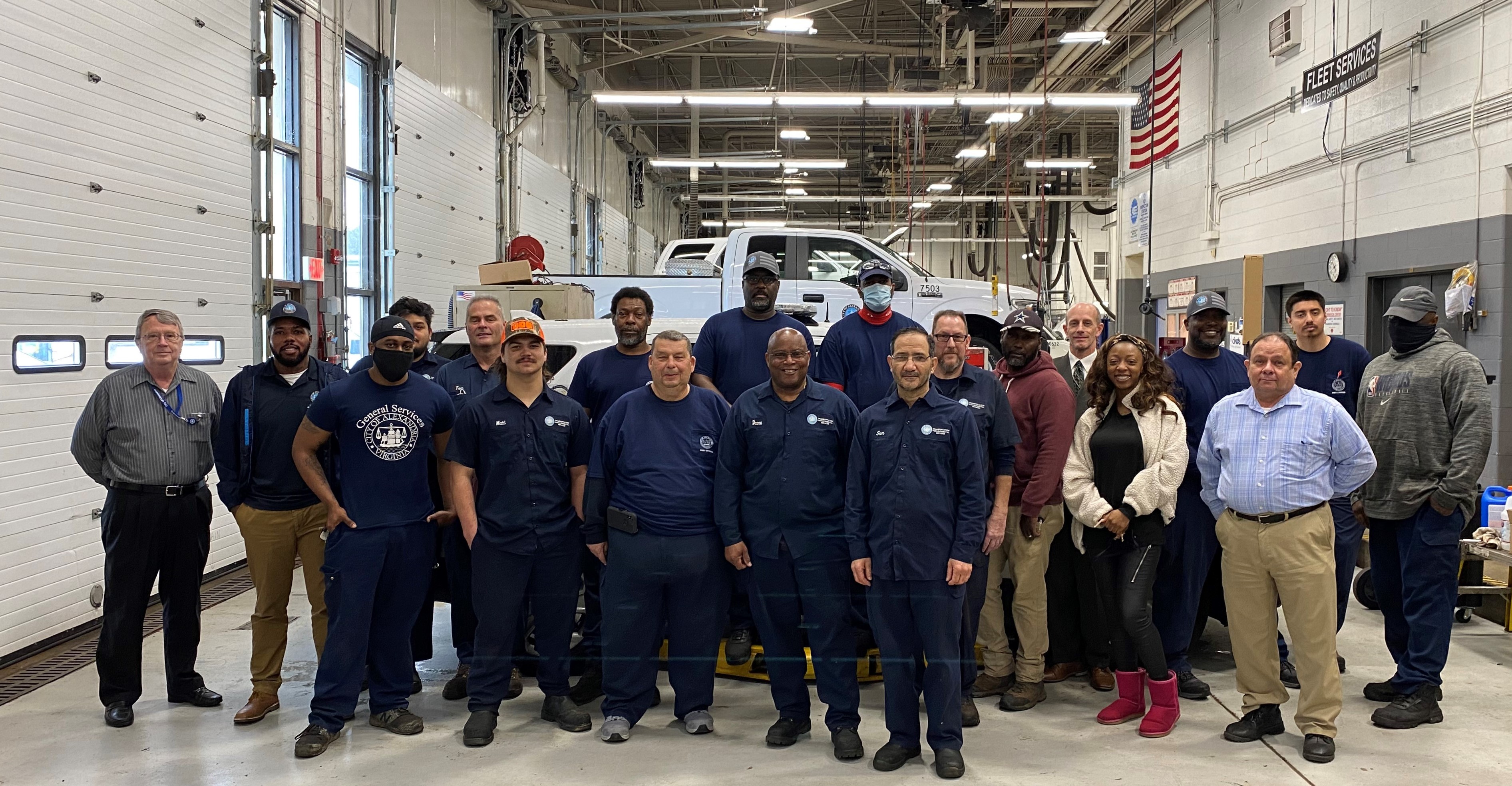 A group photo of the City's Fleet Management Division