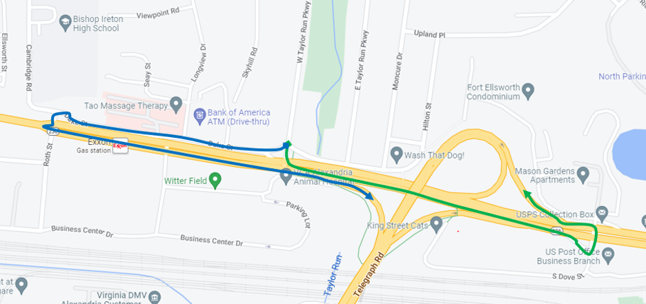 Duke Street Traffic Mitigation Phase II map 2 July 2022