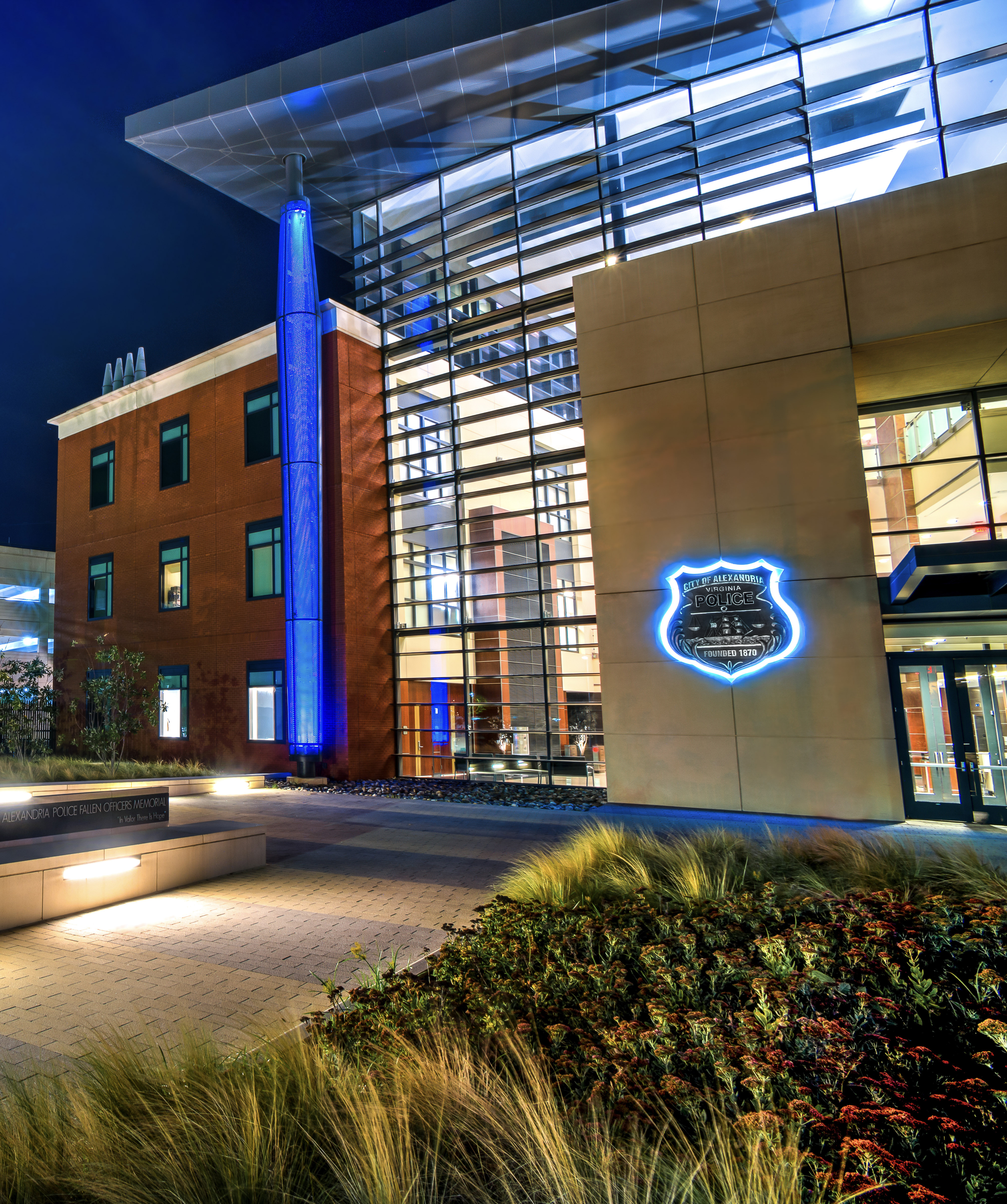 APD Headquarters at Night