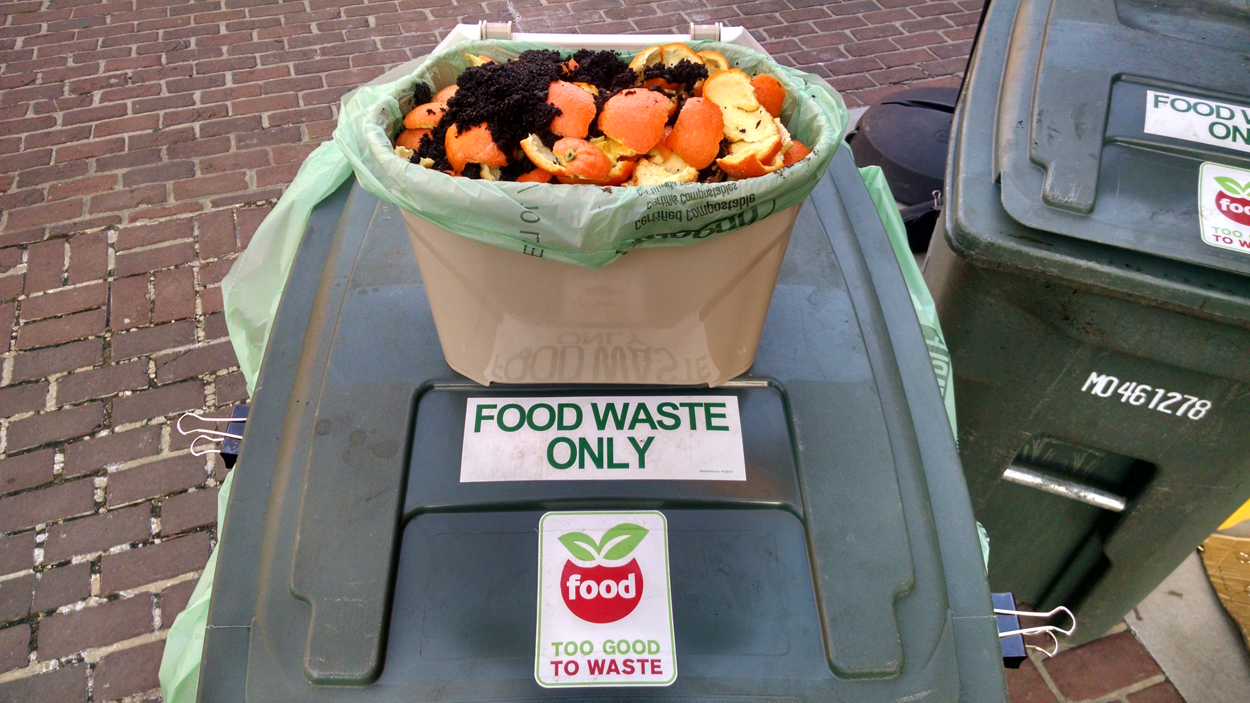 Compost food waste caddie bucket farmers market