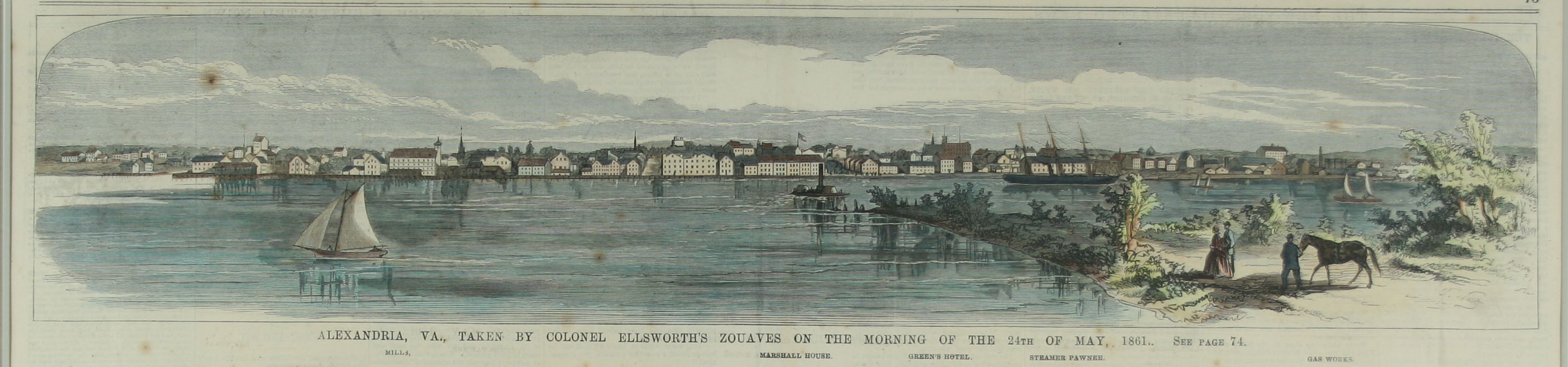 Alexandria, VA., taken by Colonel Ellsworth's Zouaves, New York Illustrated News, June 1861