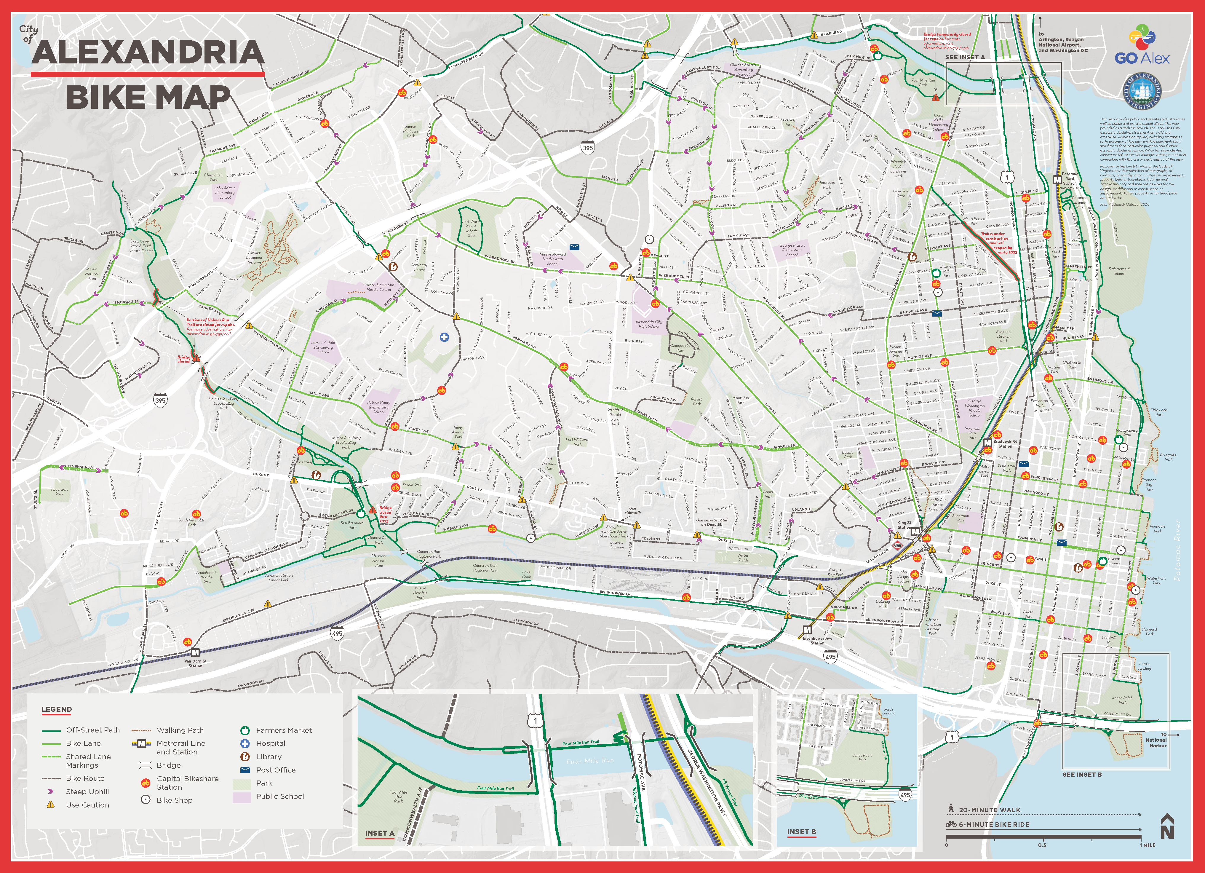 Alexandria Bike Map 2022