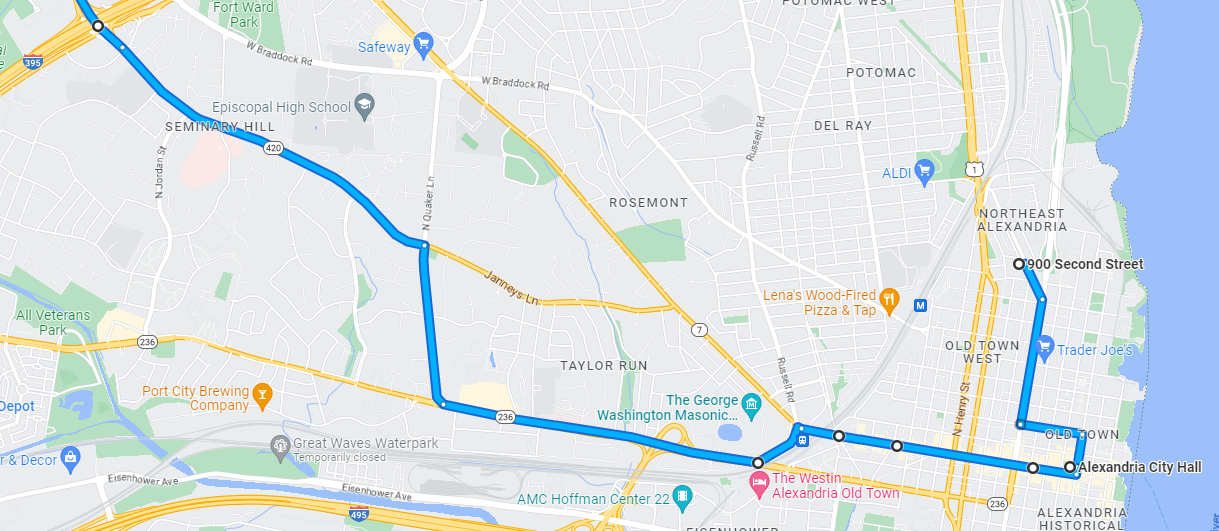 Map of route through the city for Deputy Chief Hricik's funeral procession