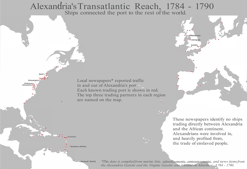 Alexandria's Transatlantic Reach. Map.