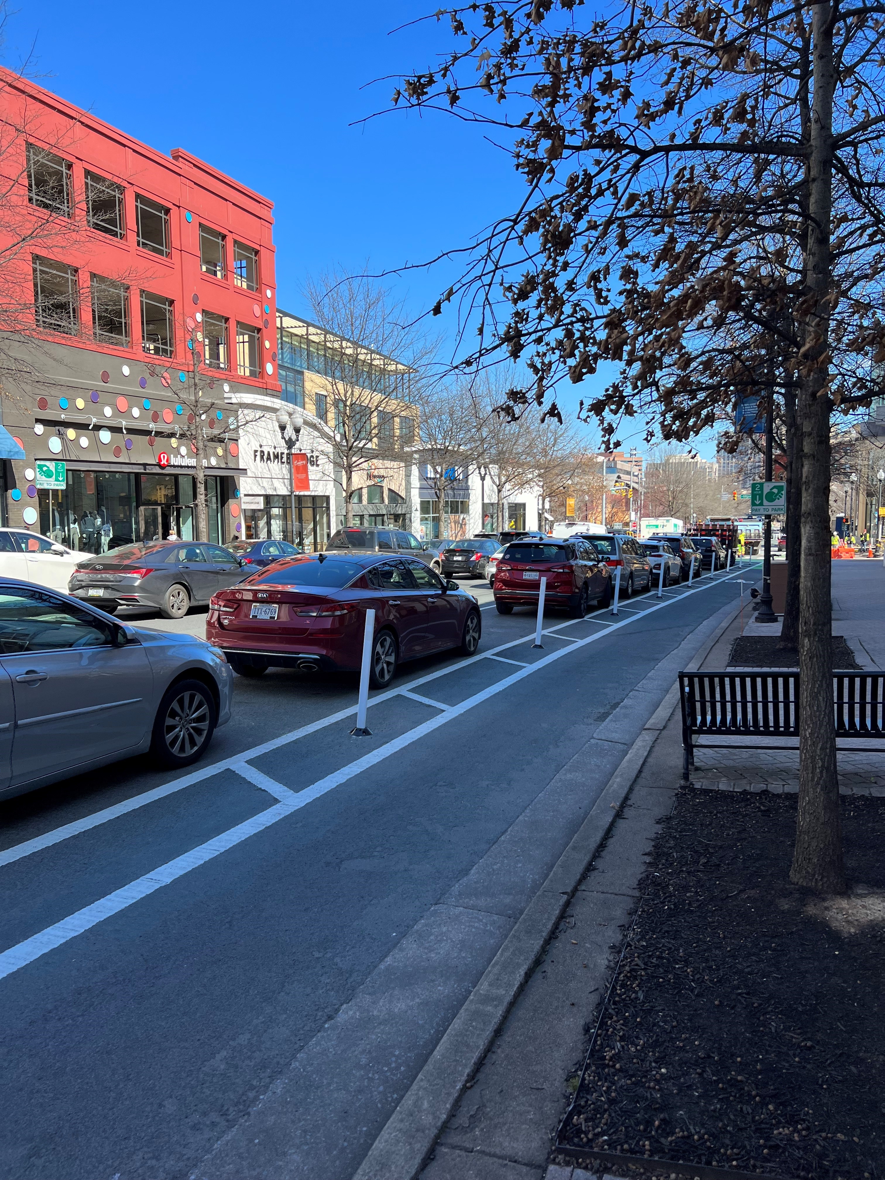 Protected Bike Lane in Arlington, VA