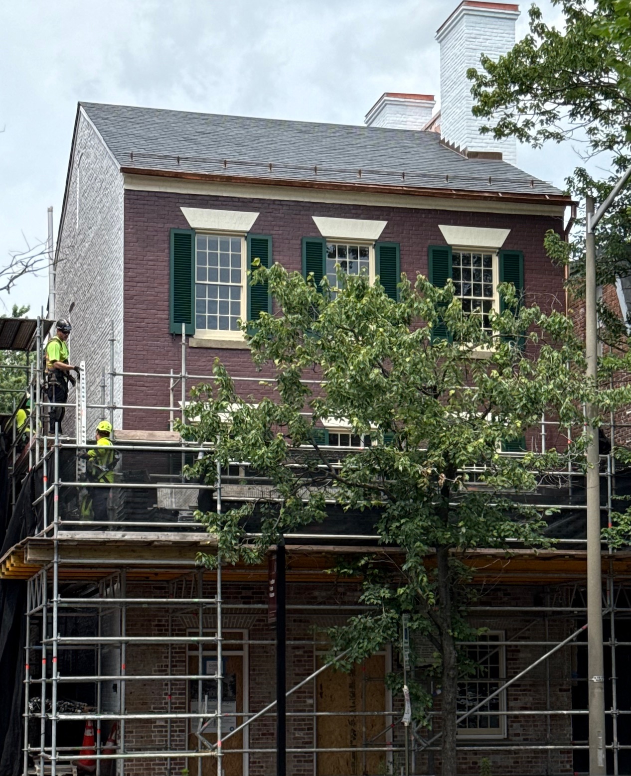 scaffolding coming down