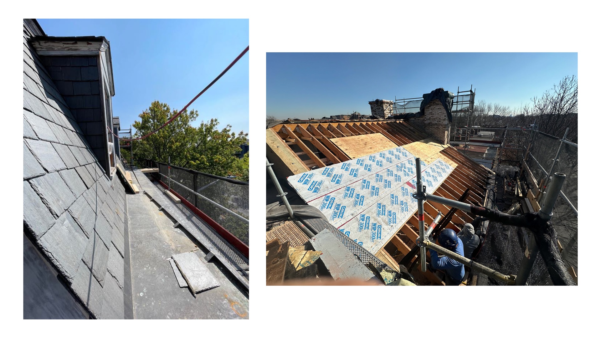 Roof slates and roof installation