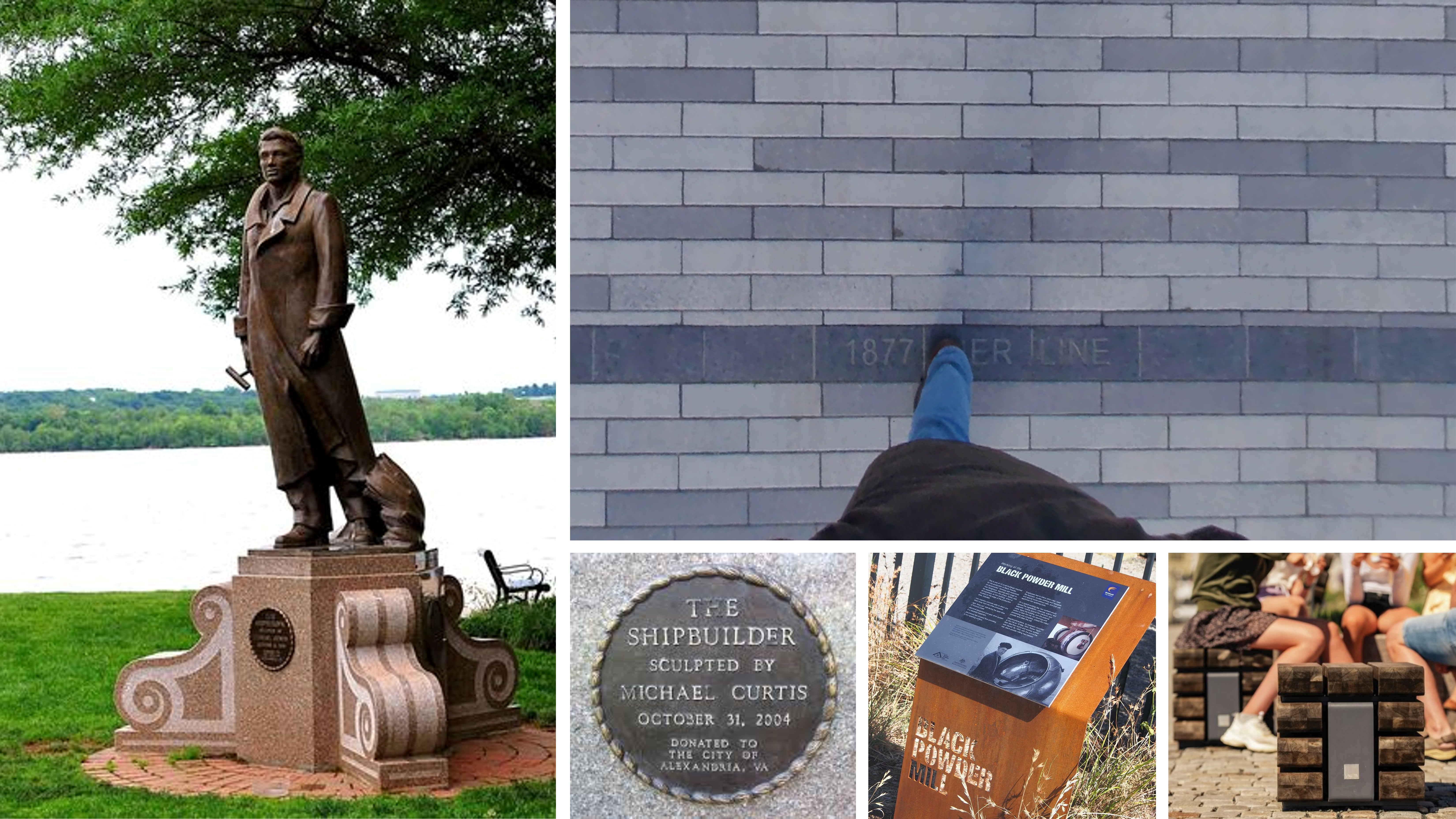 Images selected by the project design team to serve as inspiration for the Gateway/Shipbuilding Walk proposed for Point Lumley Park.