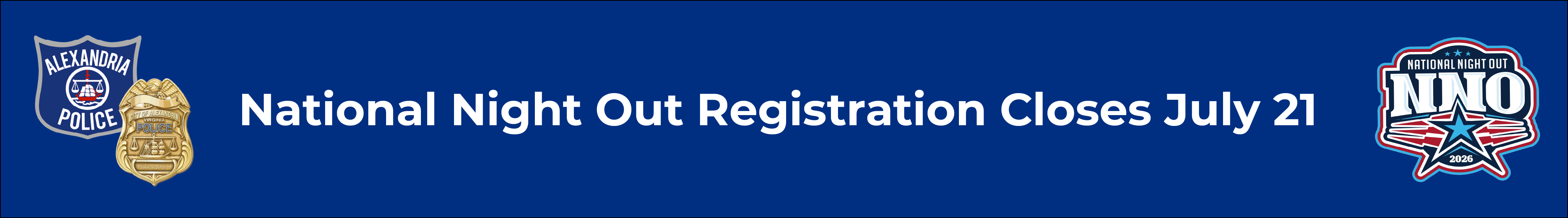 2026 National Night Out Registration Deadline July 21