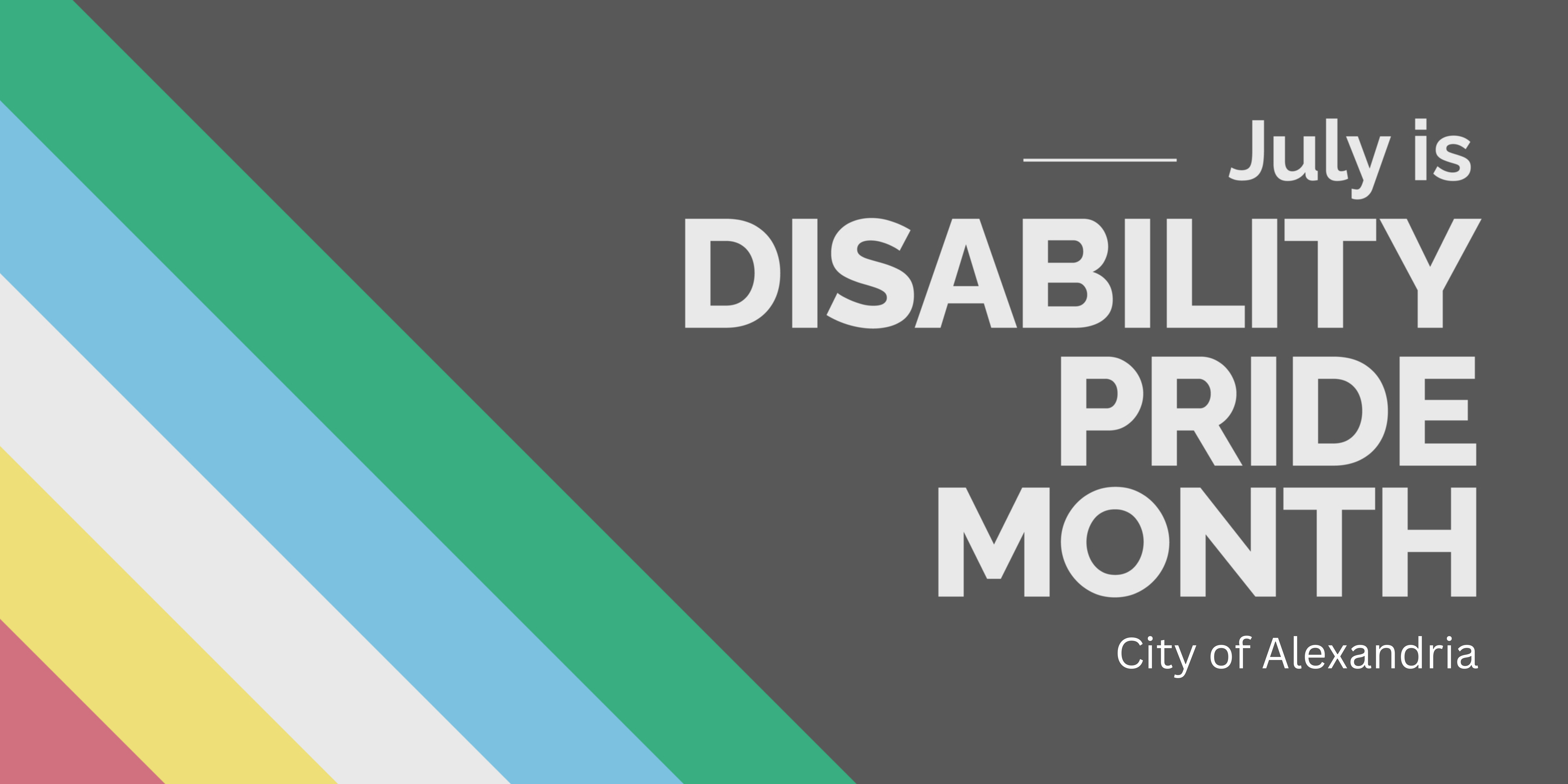 Disability Pride Month Banner with Flag