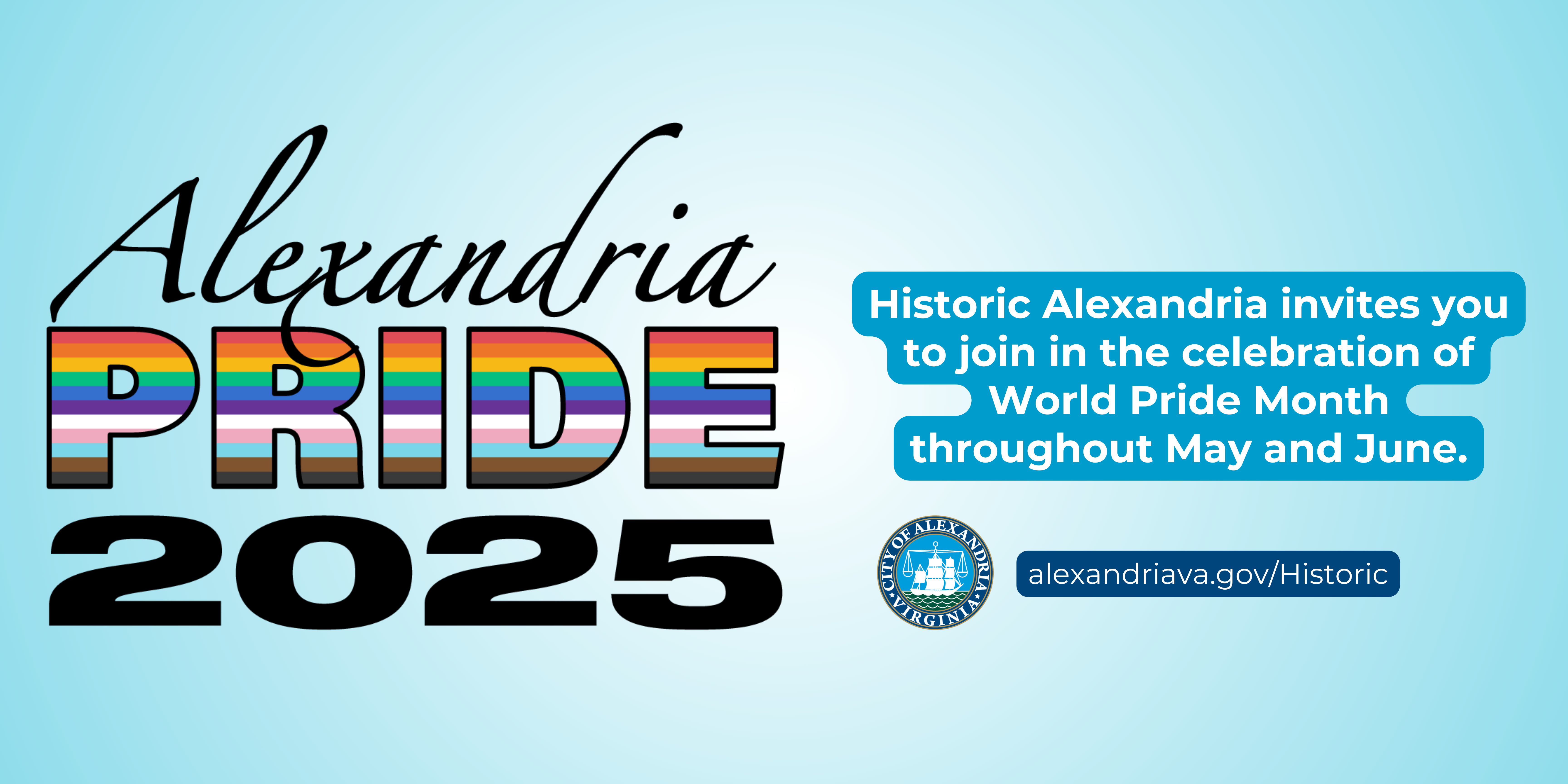 Alexandria Pride 2025 banner