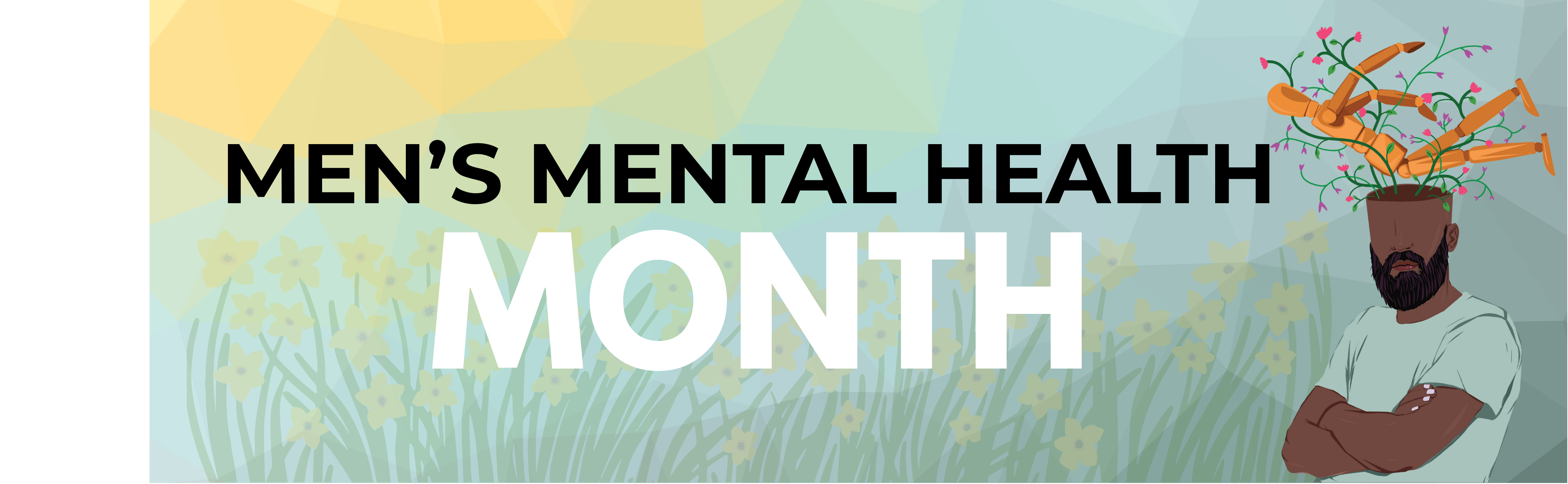 Men's mental health month banner