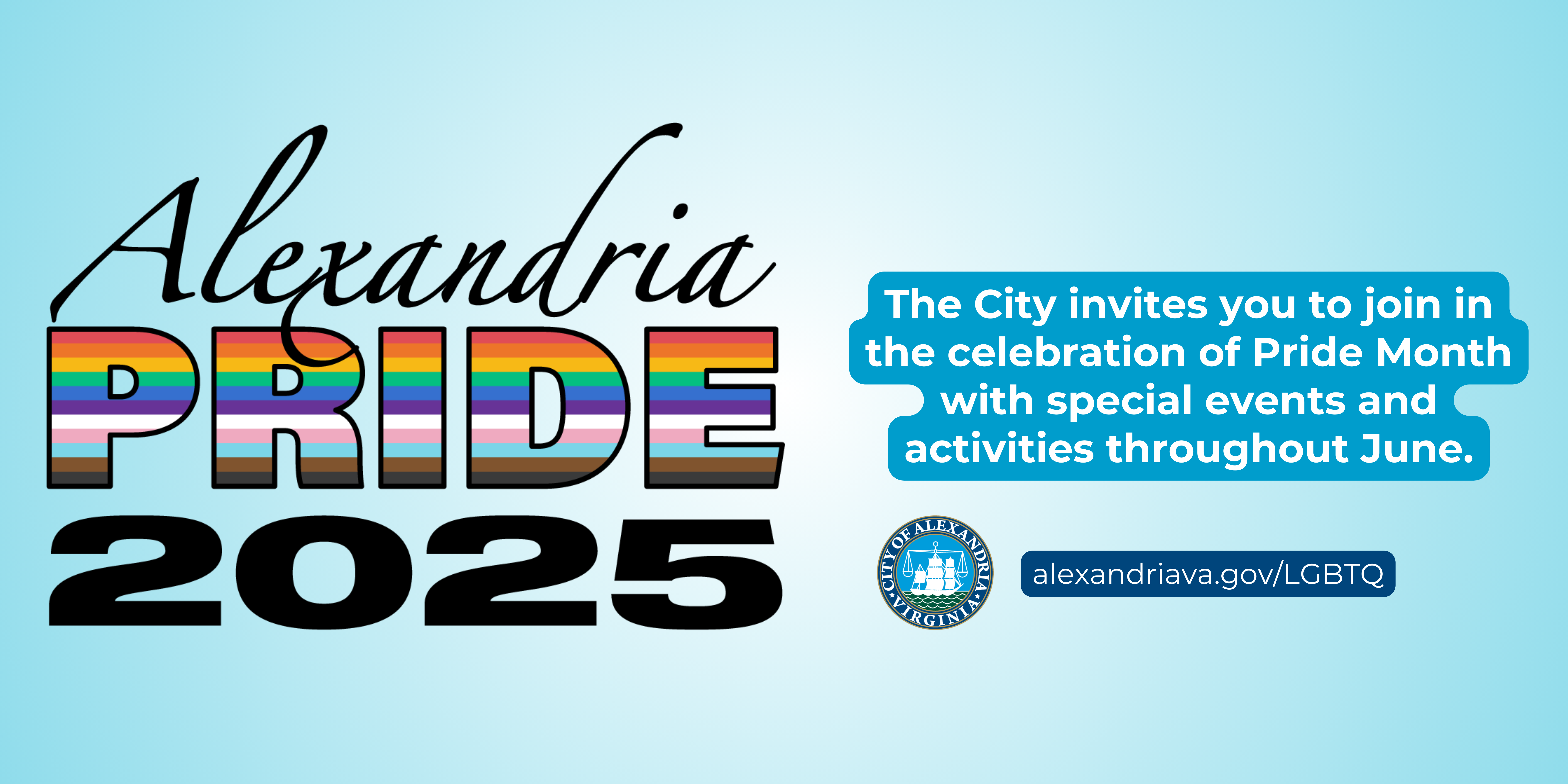 Alexandria Pride 2025 eNews banner