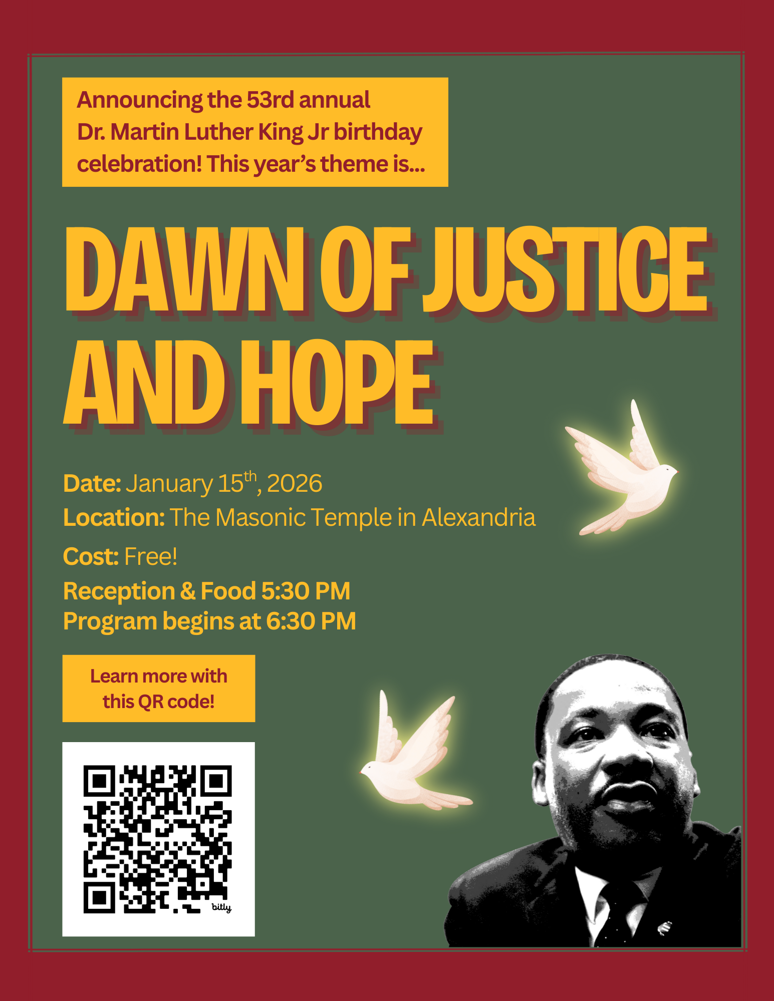 Dr. Martin Luther King Jr. Memorial Program Flyer