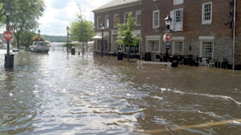 Flash flooding in Old Town Alexandria