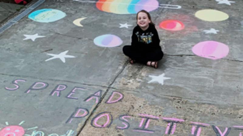 Chronicling the Pandemic: Sidewalk chalk drawings