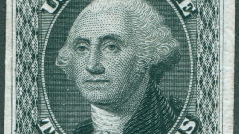 George Washington 12-cent Postage Stamp, 1851