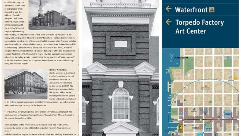 Wayfinding sign, Hall, Bank and Tavern