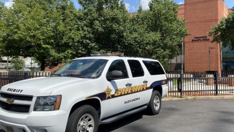 Sheriff's SUV outside headquarters