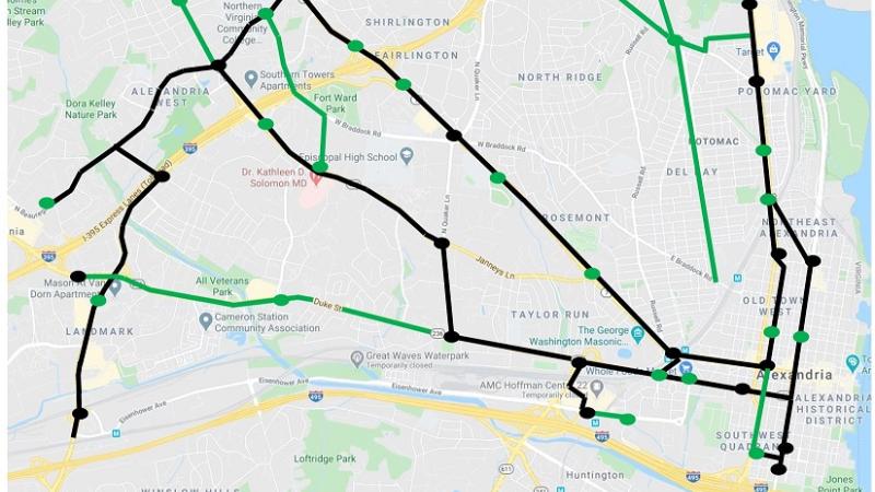 Alexandria Fiberoptic Cable and CCTV camera map