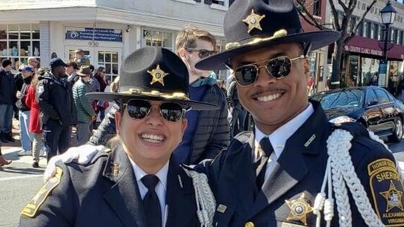 two deputies in honor guard uniforms