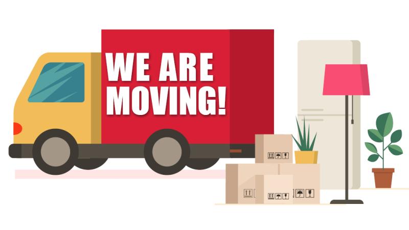 We Are Moving Truck Graphic