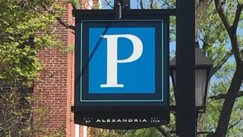 Photo of Old Town parking garage sign