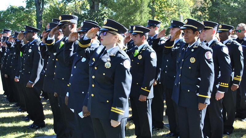 AFD Saluting at Wreath Laying Ceremony