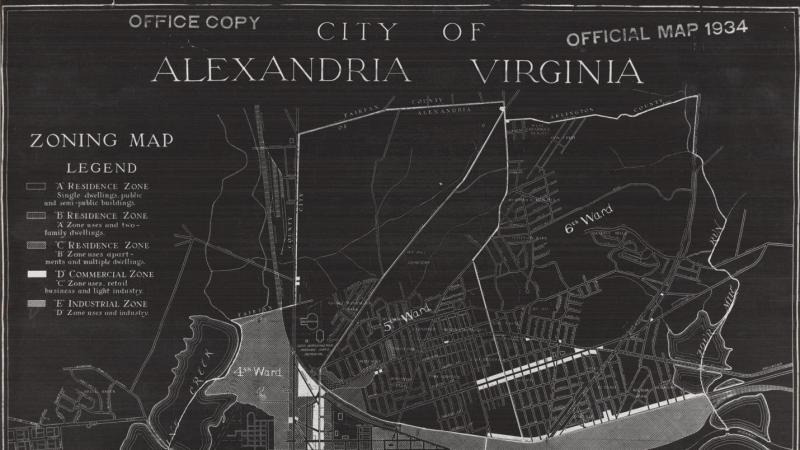 City of Alexandria Zoning Map 1934